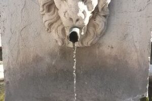Détail de la fontaine de la place ronde