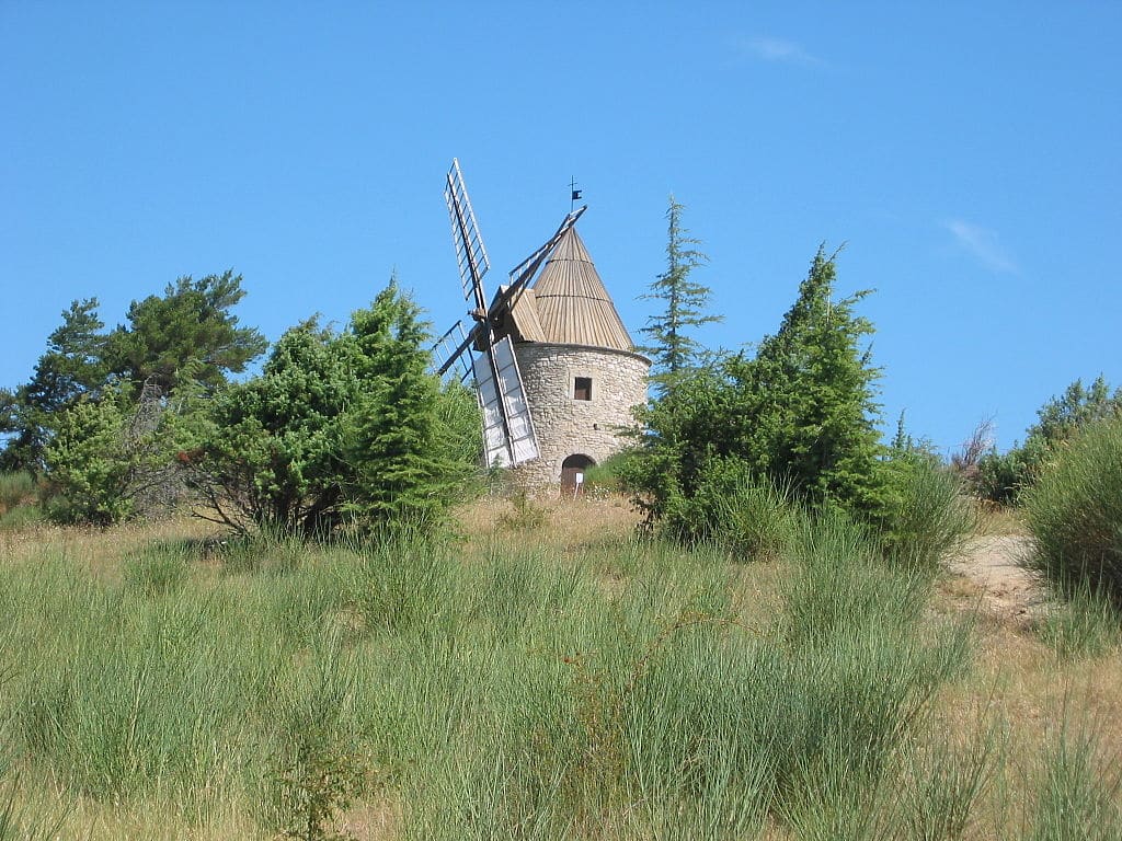 Moulin de Montfuron, à côté de Manosque dans les Alpes de Haute-Provence