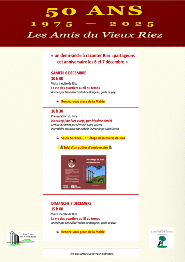 Visite inédite de Riez « La vie des quartiers de Riez au fil du temps »