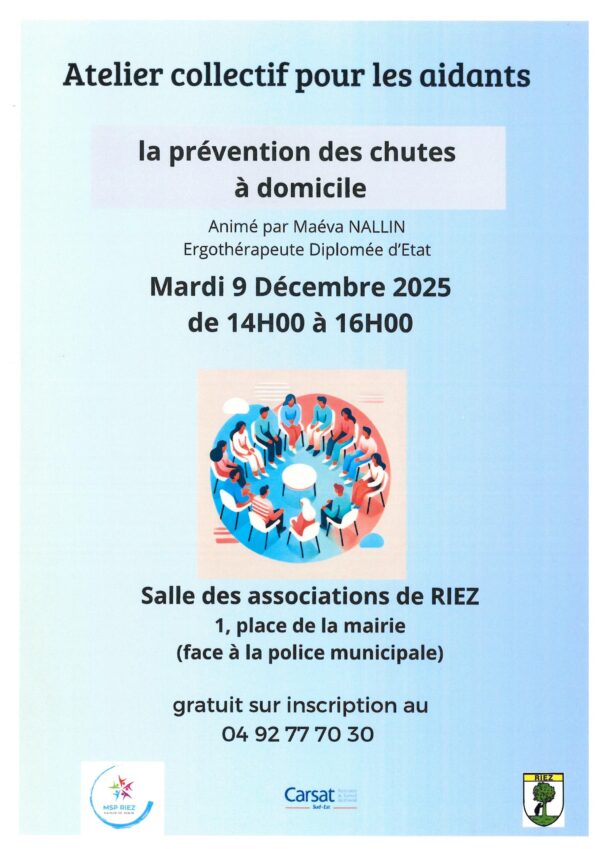 affiche atelier 9 décembre riez