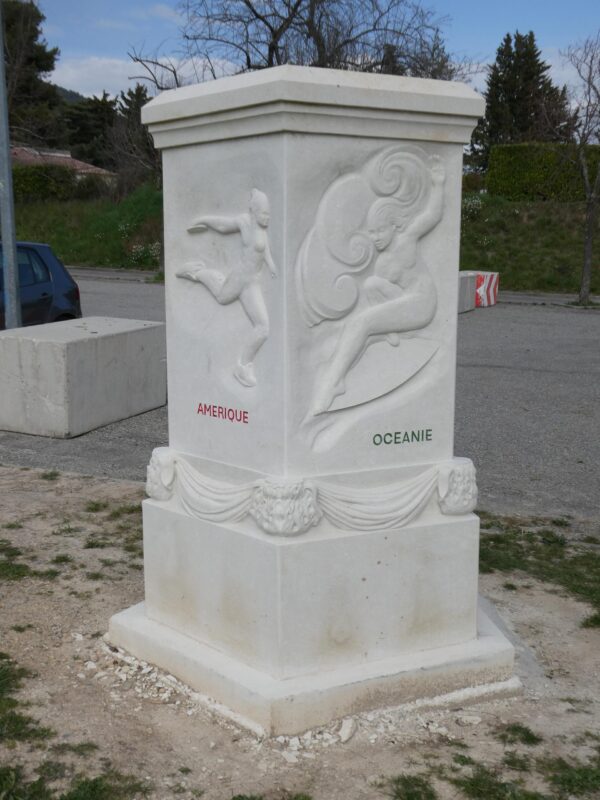 Sculpture "les 5 continents et les Jeux Olympiques"_Manosque