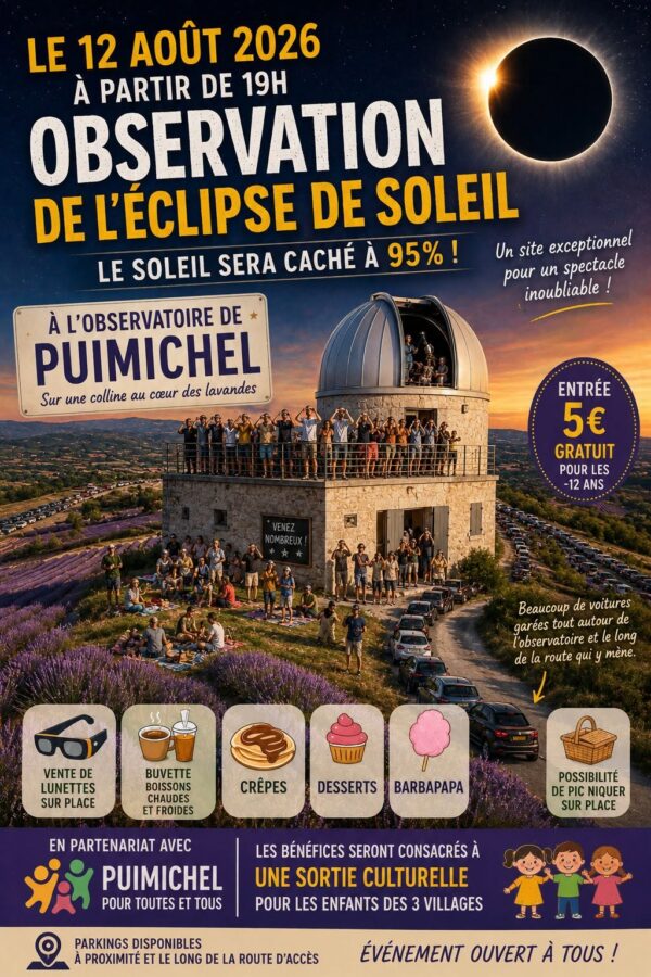 Fête de l'astronomie  "Observation de l'éclipse du soleil"_Puimichel