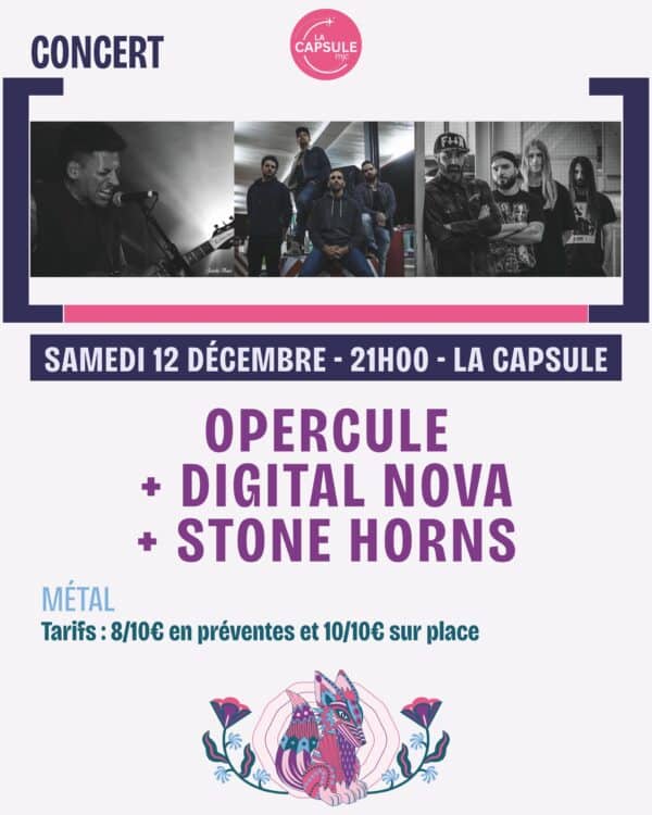 Soirée métal : Opercule, Digital Nova et Stone Horns
