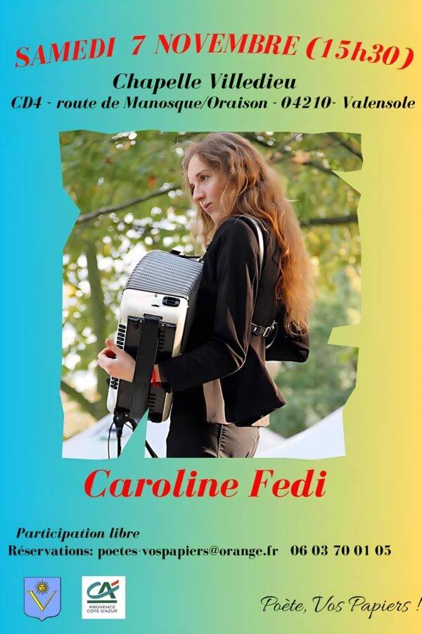 Caroline Fédi : concert Chanson française_Valensole