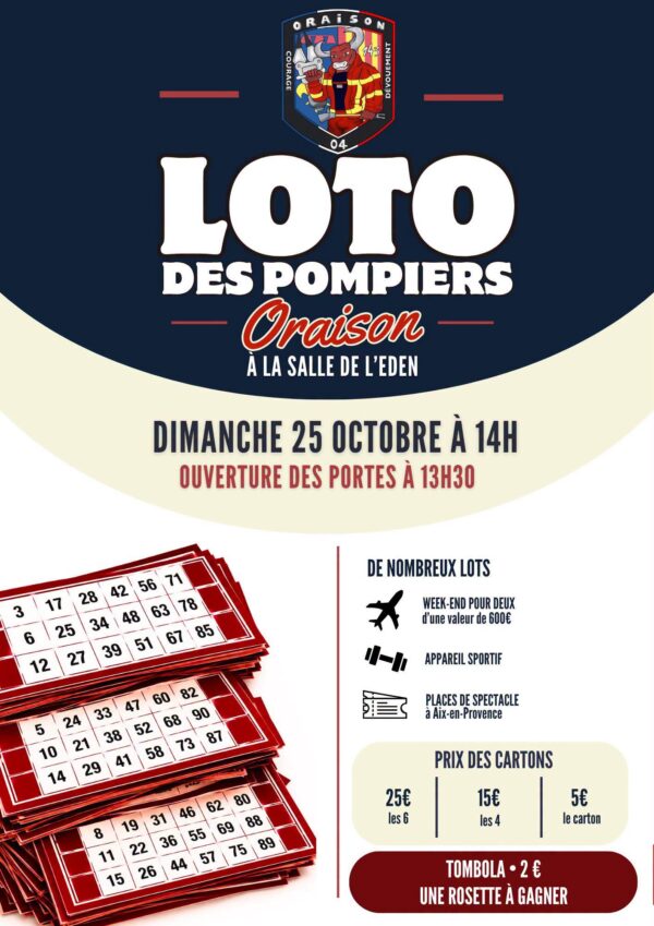 Loto des pompiers_Oraison
